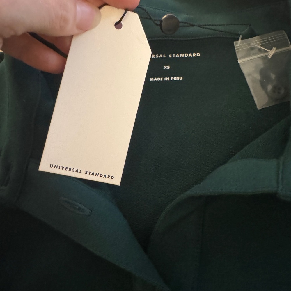 Universal Standard Forest Green Polo Shirt Dress - Picture 5 of 7